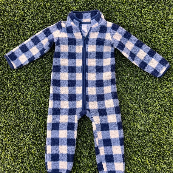 Carter's Other - Carter's Blue and White Footies One Piece